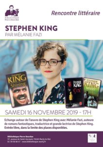 [FR] Rencontre littéraire Stephen King @ Bibliothèque Pierre Bourdan