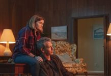 Mare Winningham and Ben Mendelsohn as Jeannie and Ralph Anderson in The Outsider.