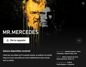 [FR] La série "Mr Mercedes" sur Netflix